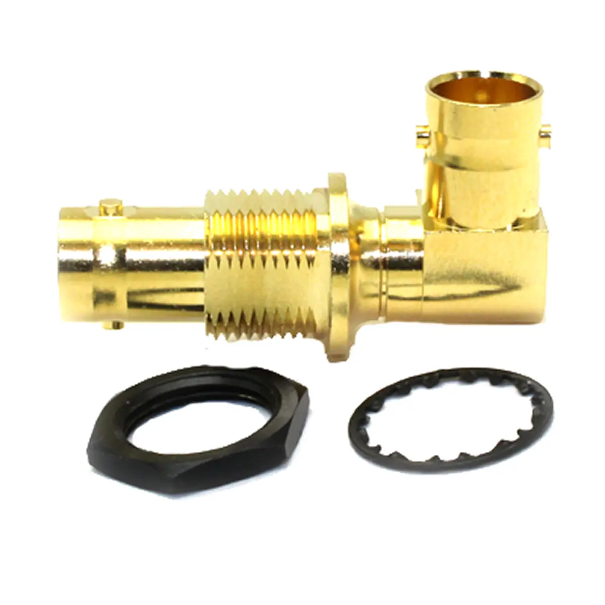 Produktfoto 1 von COAX Connectors Koaxadapter, 75 Ω, gewinkelt, 6 GHz Buchse Buchse, Koaxial RA