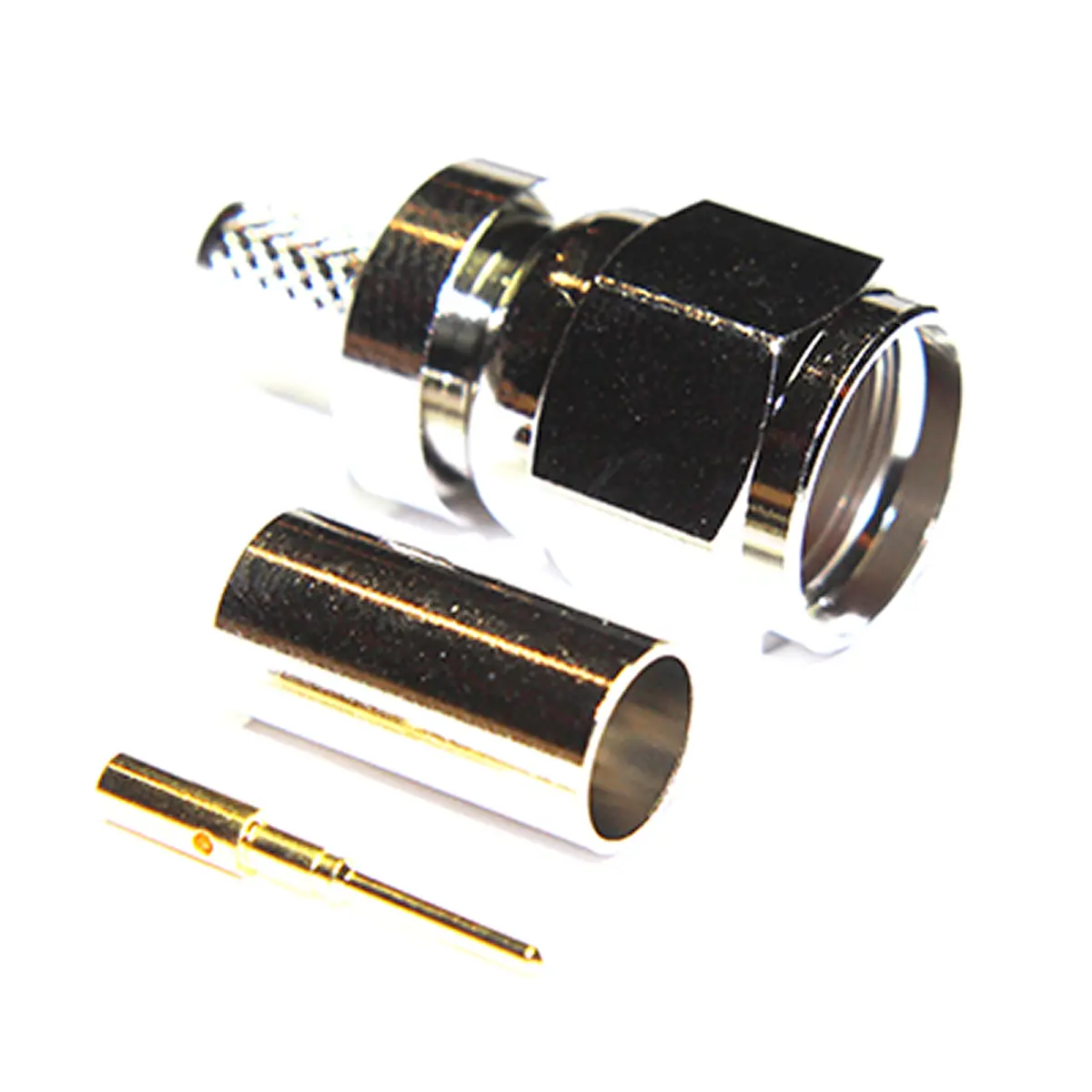 Produktfoto 1 von COAX Connectors 15-005-36 Stecker Koaxialsteckverbinder F-Steckverbinder, Kabel, 75 Ω Crimpbefestigung, Standard, Gerade