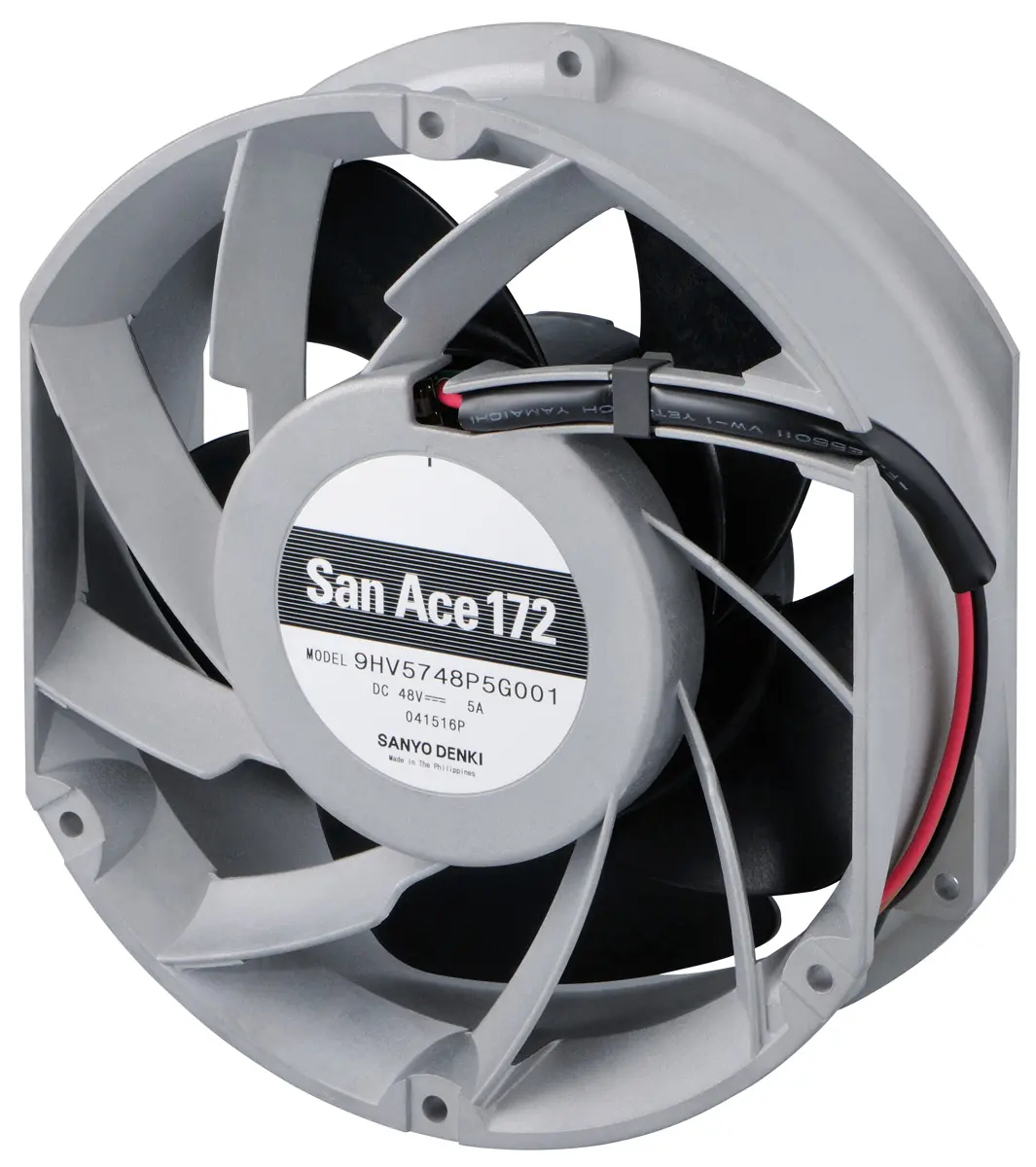 Produktfoto 1 von Sanyo Denki San Ace 9HV DC-Axiallüfter, Kugellager, 48 V dc / 240W, 172 x 150 x 51mm, 10500U/min, 966m³/h