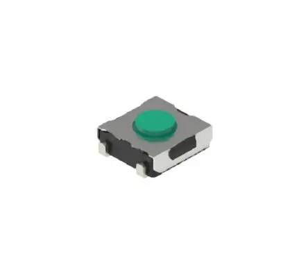 Produktfoto 1 von Alps Alpine Taster SPST Taste 50mA Tastend 0.5 mm Grün Oberfläche B. 6.3mm L. 6.2 mm