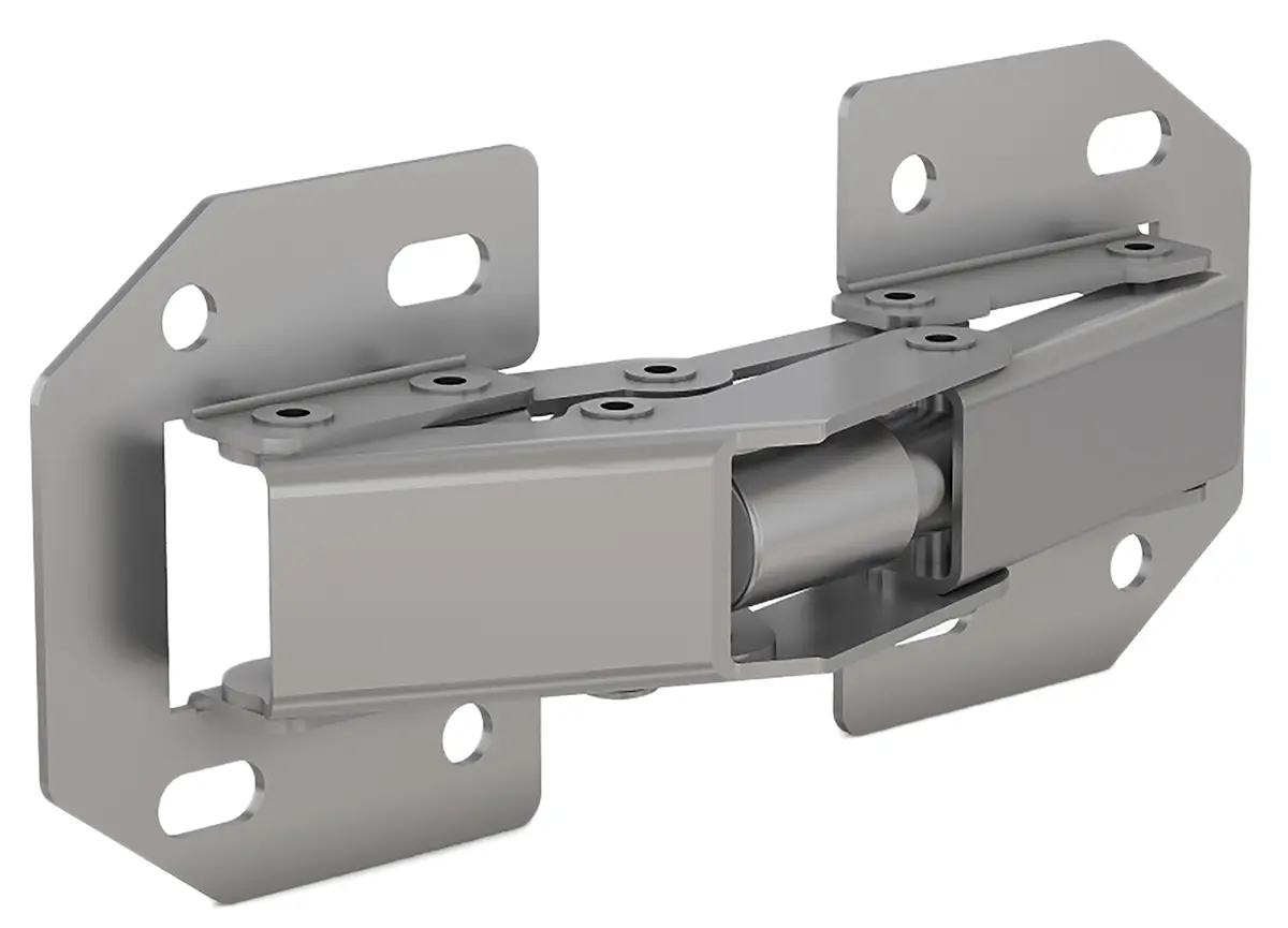 Produktfoto 1 von Pinet Edelstahl 316 Verdecktes Scharnier Aushängbar Federbelastet Schraubbefestigung Freischwingend, 26 mm x 104.5 mm x