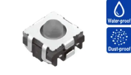 Produktfoto 1 von Alps Alpine IP67 Taster SPST Taste 50mA Tastend 1.35 mm Grau Oberfläche B. 5.3mm L. 5.4 mm