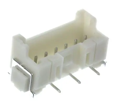 Produktfoto 1 von JST XA Leiterplattenleiste Gerade, 6-polig / 1-reihig, Raster 2.5 mm Raster Oberfläche, Kabel-Platine, Ummantelt