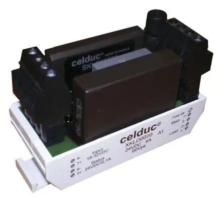 Produktfoto 1 von Celduc XK DIN-Hutschiene Halbleiterausgang, SPST 36 V dc 30V dc / 10 A