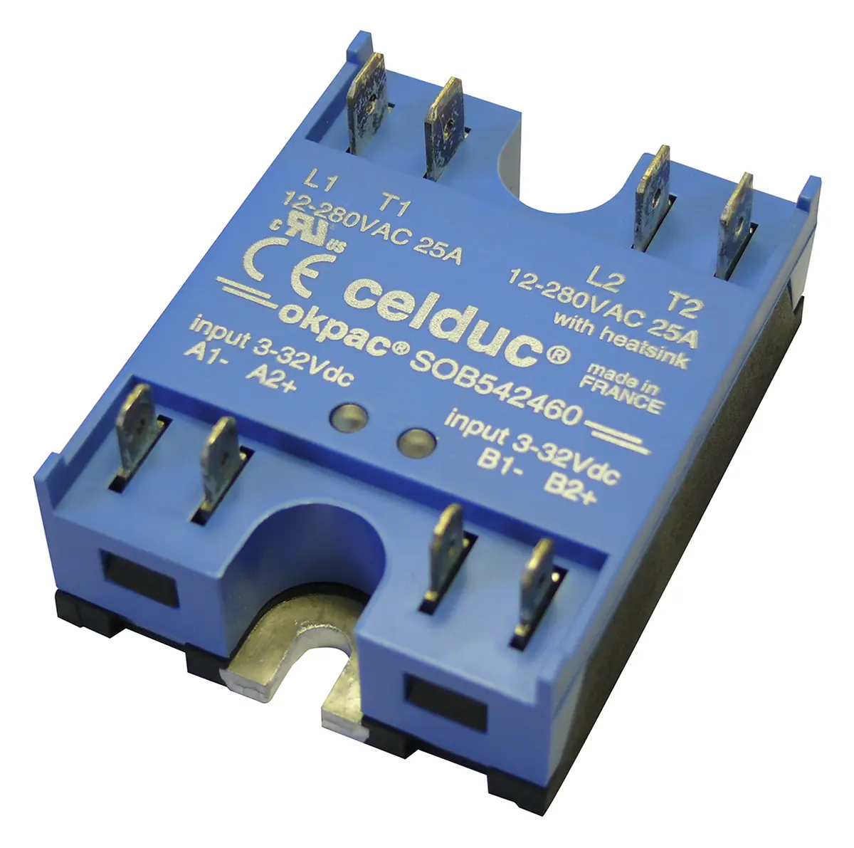Produktfoto 1 von Celduc SOB5 DIN-Hutschiene Halbleiterausgang, SPST 280 V ac 32V dc / 25 A