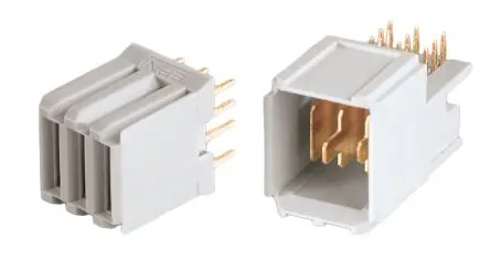 Fischer ERmet, 2 mm Backplane-Steckverbinder Universal Leistungsmodul, 3-polig Buchse, 4-reihig, Vertikal,