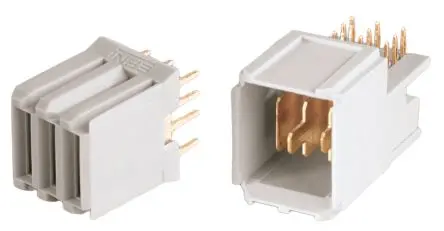 Produktfoto 1 von Fischer ERmet, 2 mm Backplane-Steckverbinder Universal Leistungsmodul, 3-polig Stecker, 4-reihig, gewinkelt,
