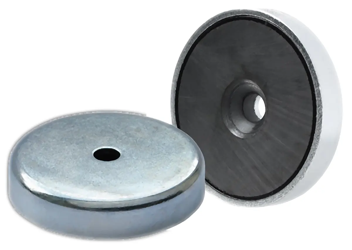 Produktfoto 1 von Eclipse Topf Magnet, Bohrung, Ø 25 mm x 7 mm x 7 mm, Zugkraft 2.7 kg