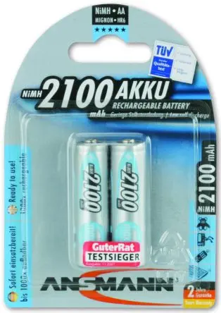 Produktfoto 1 von Ansmann Ansmann MaxE AA AA Akku Nickel-Metallhydrid 1.2 V, 2.1 Ah 2