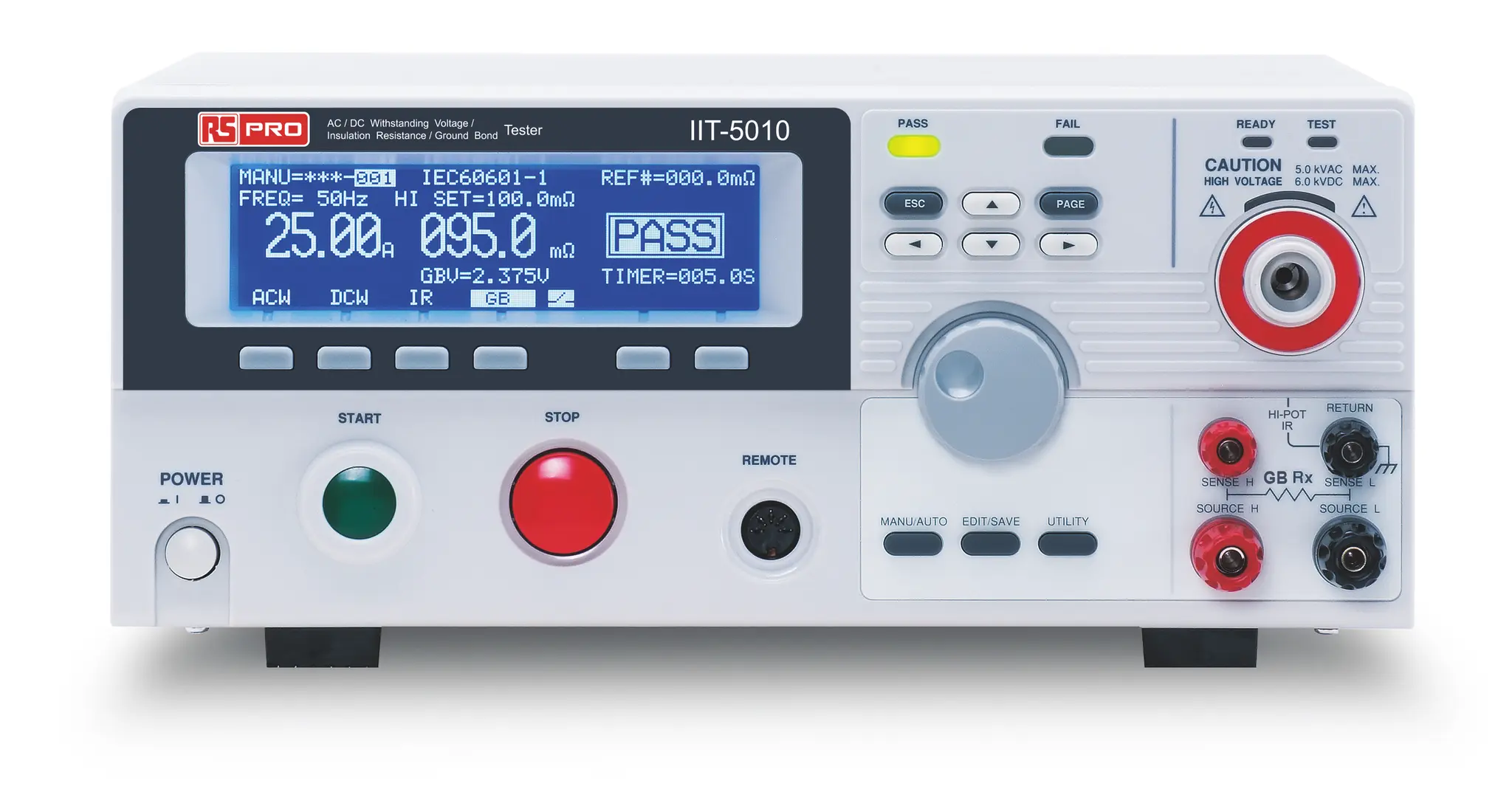 Produktfoto 1 von RS PRO IIT5010 Isolationsprüfer 50 V, 1000 V Isolationsprüfer