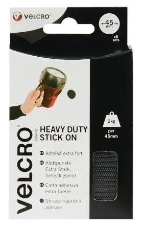 Produktfoto 1 von Velcro Klettband, 45mm x 45 mm, Schwarz