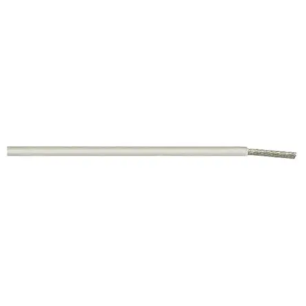Produktfoto 1 von TE Connectivity Einzeladerleitung, 22 AWG 100m Weiß ETFE, Fluoropolymer isoliert Ø 2.03mm 19/34 AWG Litzen