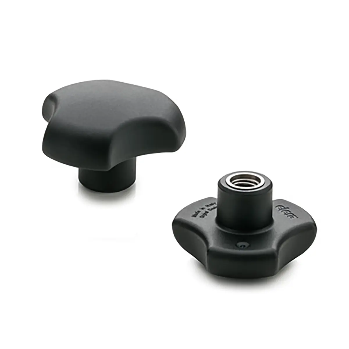 Produktfoto 1 von Elesa Feststellschraube Schwarz M5 Polyamid x 10 mm Drehknopf, mit Gewindebohrung Ø 25 mm