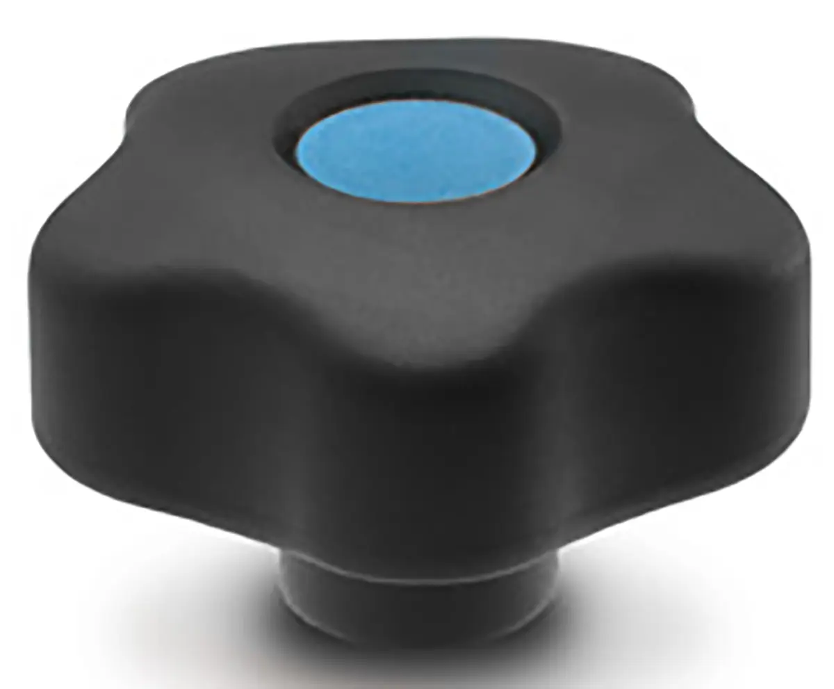 Produktfoto 1 von Elesa Feststellschraube Schwarz M8 Polypropylen x 11 mm Sechskant, mit Gewindebohrung Ø 43 mm