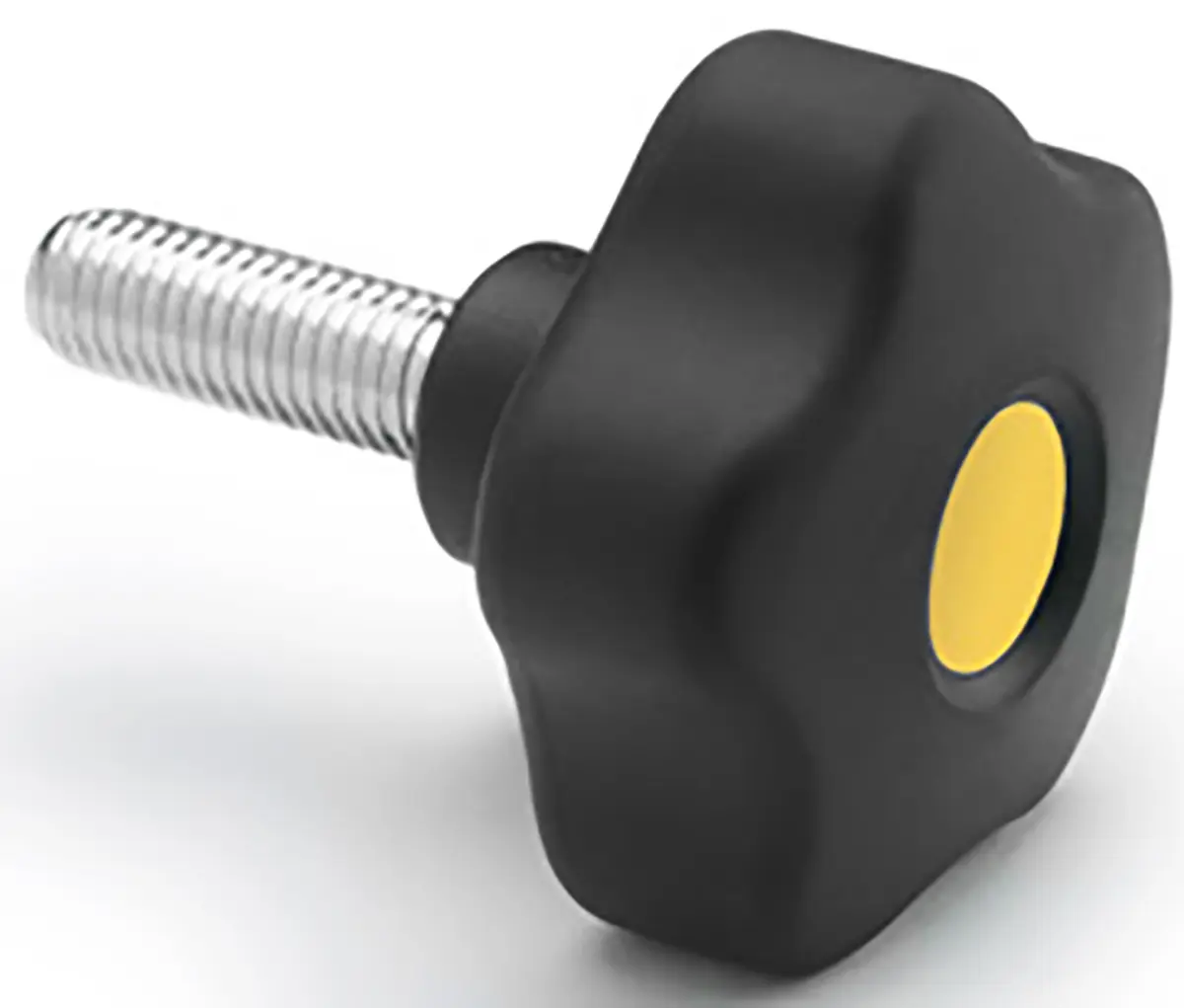 Produktfoto 1 von Elesa Feststellschraube Schwarz M8 Polypropylen x 20 mm Sechskant, mit Gewindebolzen Ø 43 mm