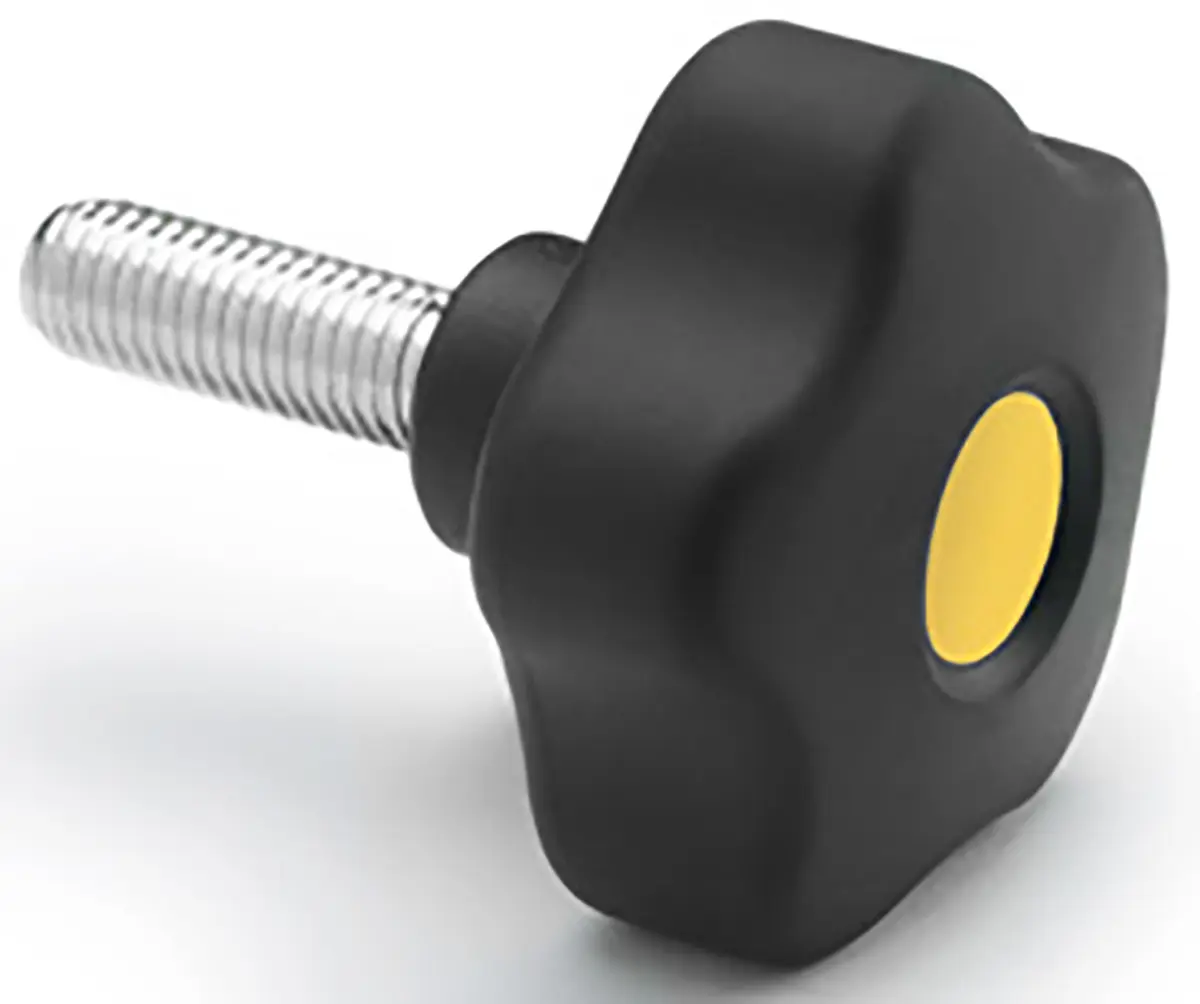 Produktfoto 1 von Elesa Feststellschraube Schwarz M10 Polypropylen x 20 mm Sechskant, mit Gewindebolzen Ø 53 mm