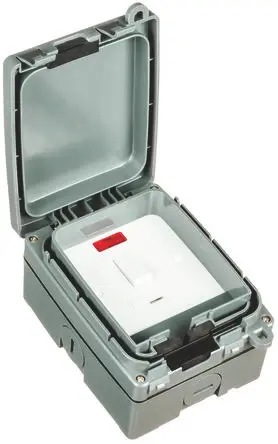 Produktfoto 1 von Timeguard Gesicherte Abzweigdose Geschaltet IP66 40 ms 30 mA Zweipolig 230V 13A