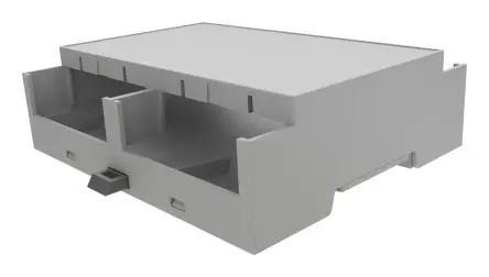 Produktfoto 1 von Italtronic DIN-Schienengehäuse, Geh.Mat. ABS 32.2 mm, DIN-Hutschiene 90 mm, Grau, DIN-Hutschiene 87mm, Serie 6M XTS