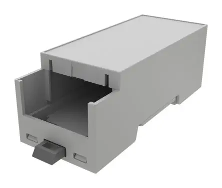 Produktfoto 1 von Italtronic DIN-Schienengehäuse, Geh.Mat. ABS 74.2 mm, Gehäusekit 87.4 mm, Grau, DIN-Hutschiene 36.1mm, Serie Modulbox