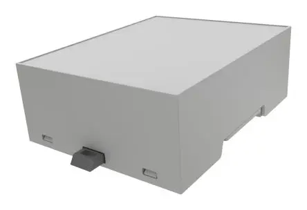 Produktfoto 1 von Italtronic DIN-Schienengehäuse, Geh.Mat. ABS 87.4 mm, Gehäuse 68.5 mm, Grau 9mm, Serie Modulbox XTS