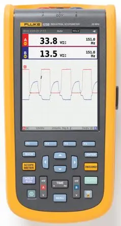 Produktfoto 1 von Fluke 120B Digital Tragbar Oszilloskop 20 MHz 2-Kanal, ISO-kalibriert