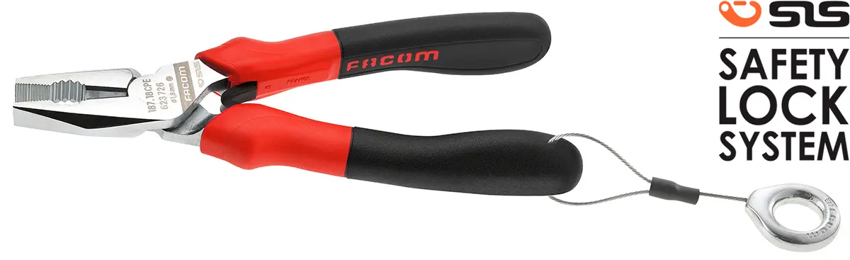 Produktfoto 1 von Facom Rundzange / Backen 36mm Gerade Schneidkraft → Modern Material, Piano Wire, Soft Wire, Wire 185 mm VDE 1000V