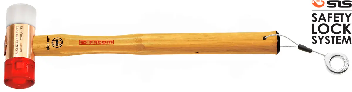 Produktfoto 1 von Facom Schonhammer, Aluminium Schlagflächen austauschbar 230 g, Ø 32 mm