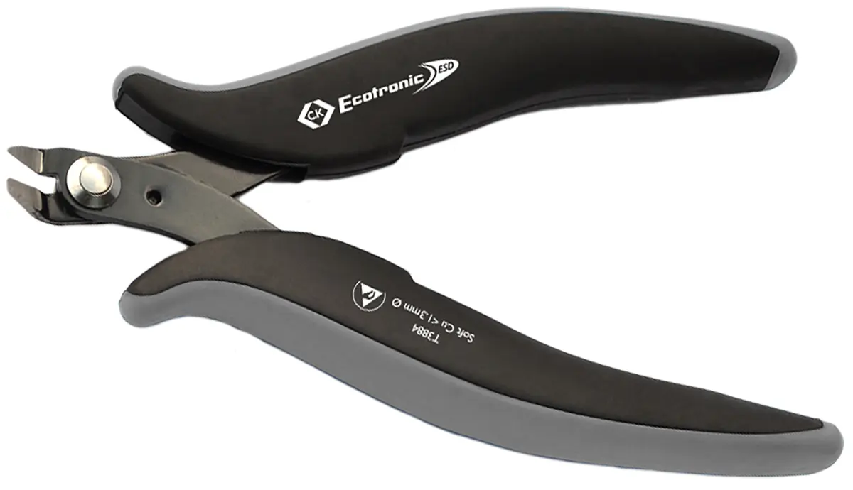 Produktfoto 1 von CK ESD-Sicherheit Extra voll bündig Seitenschneider 132 mm / Backen 8mm, Schneidleistung 3 mm
