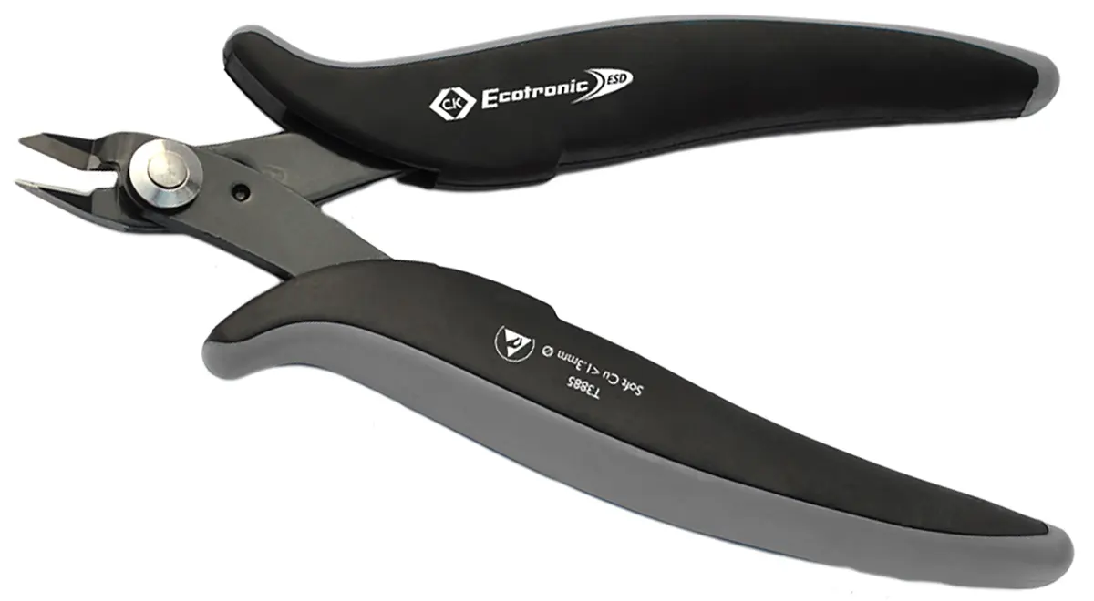 Produktfoto 1 von CK ESD-Sicherheit Extra voll bündig Seitenschneider 139 mm / Backen 9mm, Schneidleistung 3 mm
