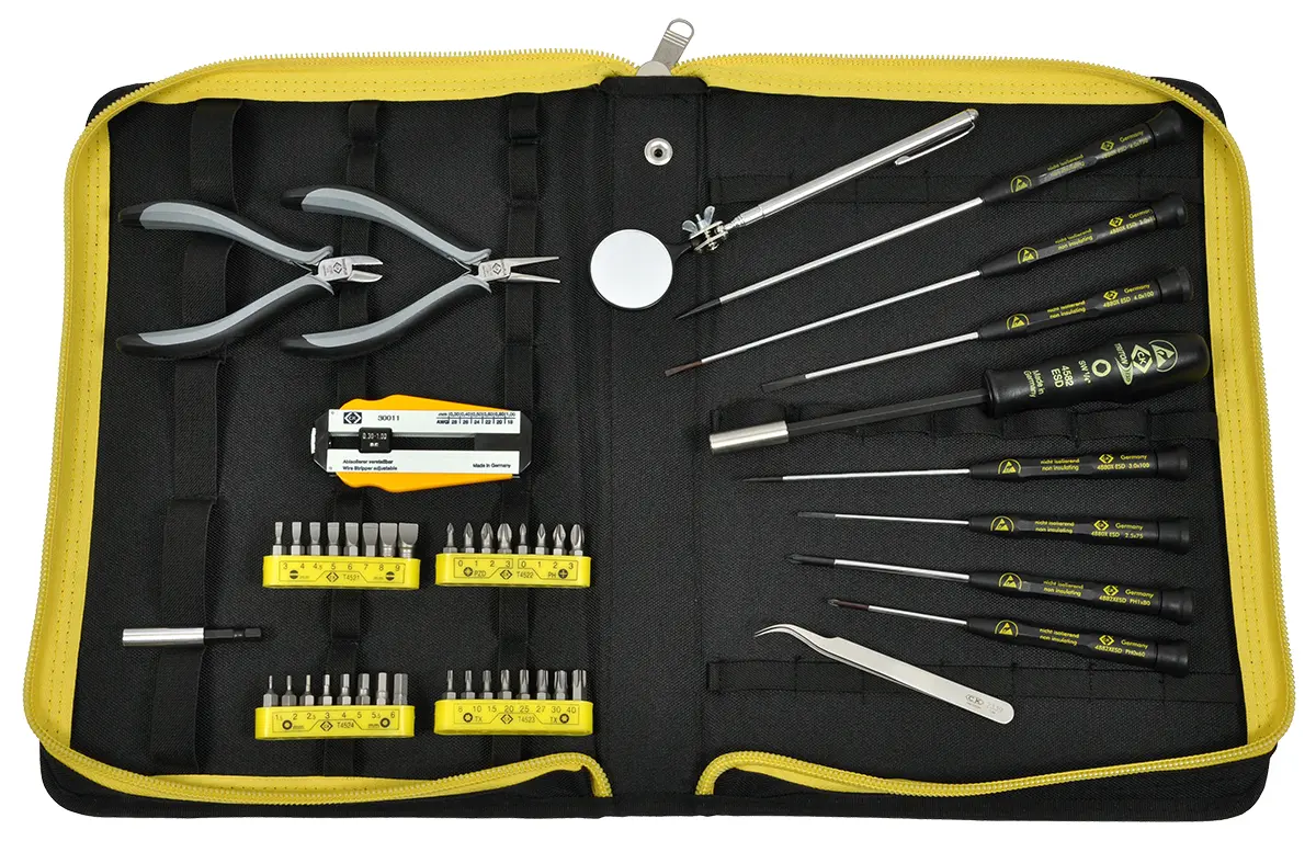 Produktfoto 1 von CK VDE 1000V zugelassen Werkzeugsatz für Ingenieure Werkzeugsatz, Tasche 46-teilig