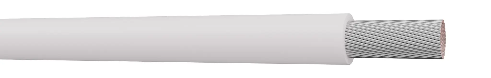 Produktfoto 1 von AXINDUS Einzeladerleitung 0,38 mm², 22 AWG 200m Weiß PVC isoliert Ø 2 → 2.3mm 12 x 0,2 mm Litzen
