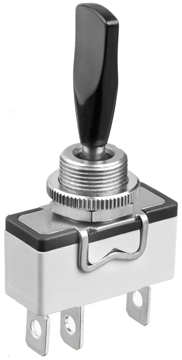 Produktfoto 1 von APEM Panel Kippschalter 1-poliger Umschalter, Ein-Aus-Ein, 250 V ac, 10A, Lötöse