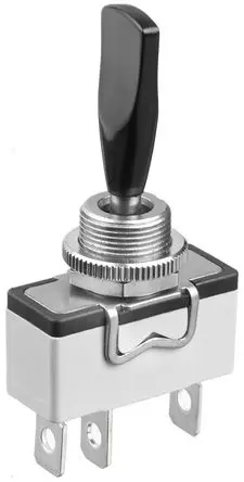 Produktfoto 1 von APEM Panel Kippschalter 1-poliger Umschalter, Ein-Aus-Ein, 250 V ac, 10A, Lötöse