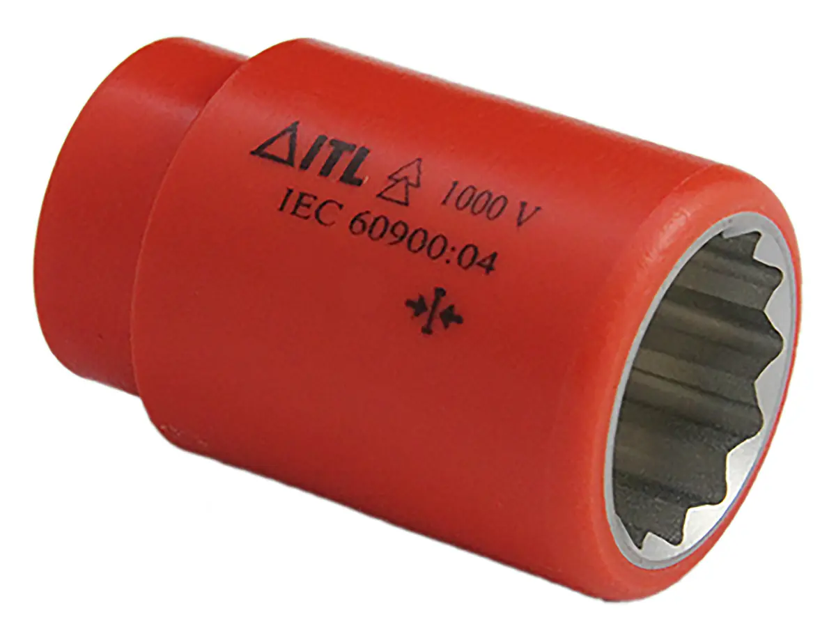 Produktfoto 1 von ITL Insulated Tools Ltd 1/2 in 12-Kant Buchse SW 25 mm Vierkant VDE 1000V zugelassen x 54 mm