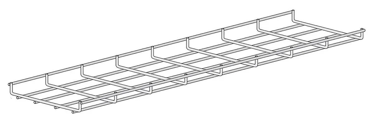 Produktfoto 1 von RS PRO Kabelrinne, T. 30 mm x 100 mm x 3 m Elektrogalvanisierter Stahl