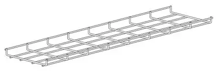 Produktfoto 1 von RS PRO Kabelrinne, T. 30 mm x 100mm x 3 m Elektrogalvanisierter Stahl