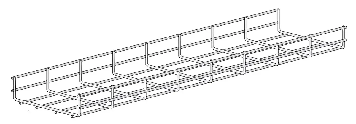 Produktfoto 1 von RS PRO Kabelrinne, T. 60 mm x 150 mm x 3 m Elektrogalvanisierter Stahl