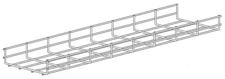 Produktfoto 1 von RS PRO Kabelrinne, T. 60 mm x 200mm x 3 m Elektrogalvanisierter Stahl