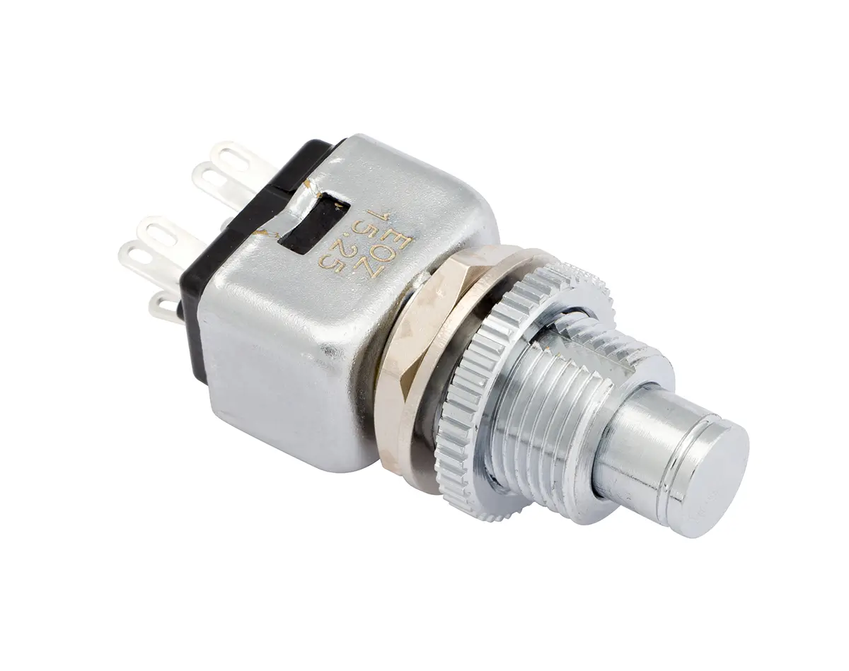 Produktfoto 1 von EOZ DJET Druckschalter Tastend Panel Ø 10.2 mm, 2-poliger Umschalter / 50 mA, IP65, IP40