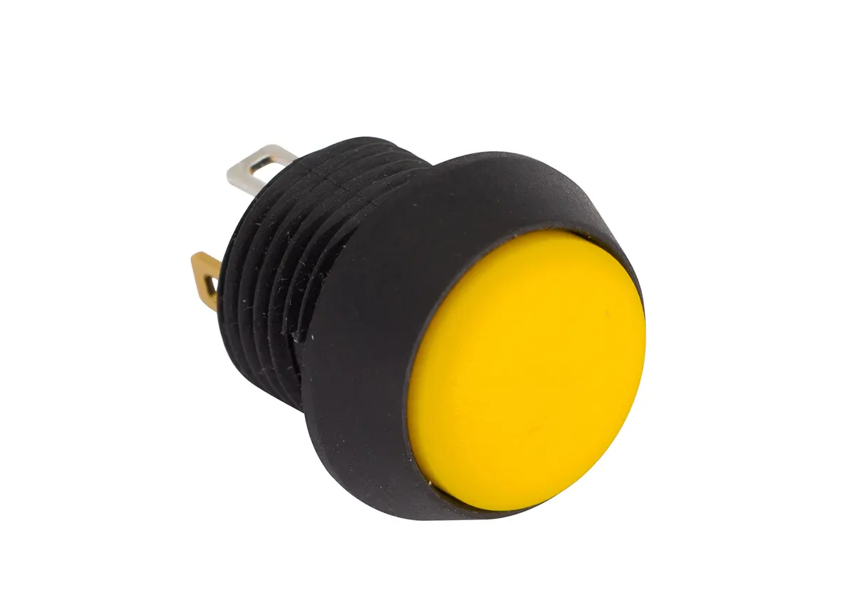 Produktfoto 1 von EOZ FL Druckschalter Gelb Beleuchtet Tastend Panel Ø 13.5 mm, SPST / 65 mA 2.5 kV ac, IP40