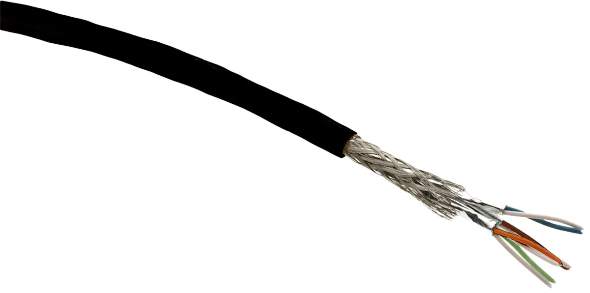 Produktfoto 1 von HARTING Cat6a Ethernet-Kabel, 20 m, Schwarz, A Litze, B Litze Abgeschirmt, Polyvinylchlorid