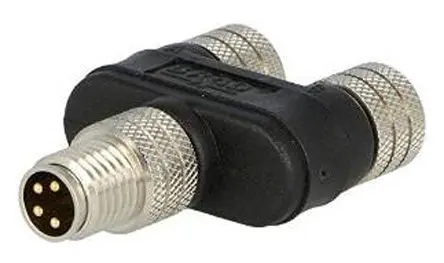 Produktfoto 1 von Brad from Molex, Gerade Nano-Change Rundsteckverbinder Adapter 4 M8, IP67 Stecker 4 M8 Buchse