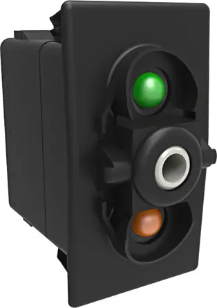 Produktfoto 1 von Carling Panel Kippschalter DPST Ein-Neutral-Ein Ein-Ein, 20 A Beleuchtet, IP68, IP66
