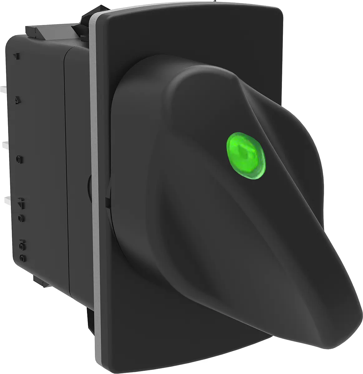 Produktfoto 1 von Carling Technologies V Drehschalter beleuchtet 2-poliger Umschalter / 15 (24 V) A Schnellverbindung, 60 mm x 24.38 mm x
