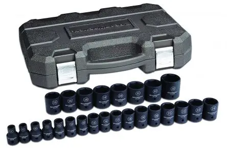 Produktfoto 1 von GearWrench Schlag-Steckschlüssel lang 1/2 in Vierkant 6-Kant 25-teilig