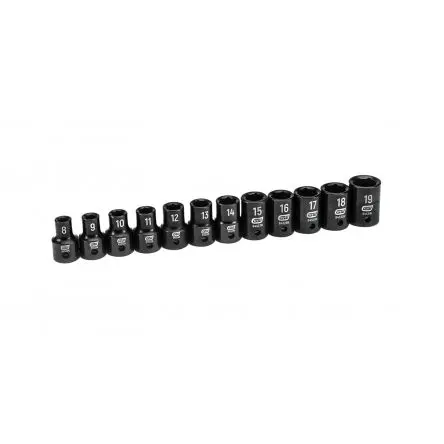 Produktfoto 1 von GearWrench Schlag-Steckschlüssel lang 1/2 in Vierkant 6-Kant 12-teilig