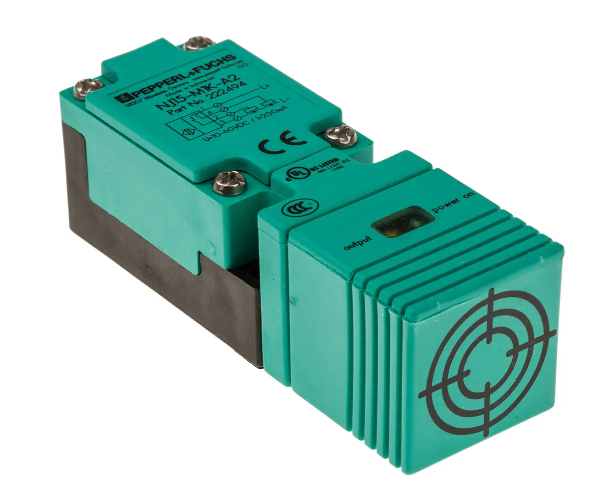 Produktfoto 1 von Pepperl + Fuchs Näherungssensor Induktiv, Kubisch 15 mm PNP 10 → 60 V dc / 200 mA NO+NC, IP67