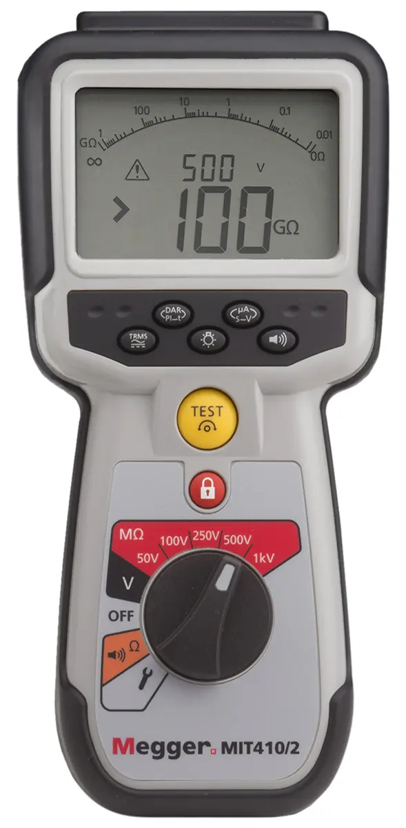 Produktfoto 1 von Megger MIT410 2 Isolationsprüfer 10 V, 205mA, 1000 V Isolationsprüfer CAT IV