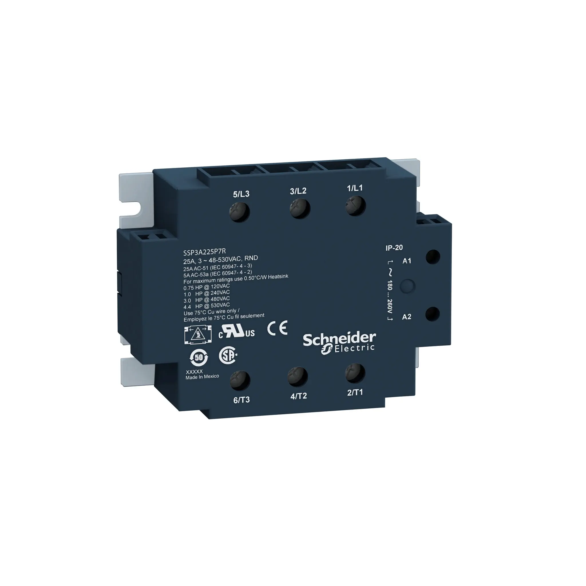 Produktfoto 1 von Schneider Electric Harmony Relay Panel Halbleiterausgang, 3PNO 530 V ac 32V dc / 25 A