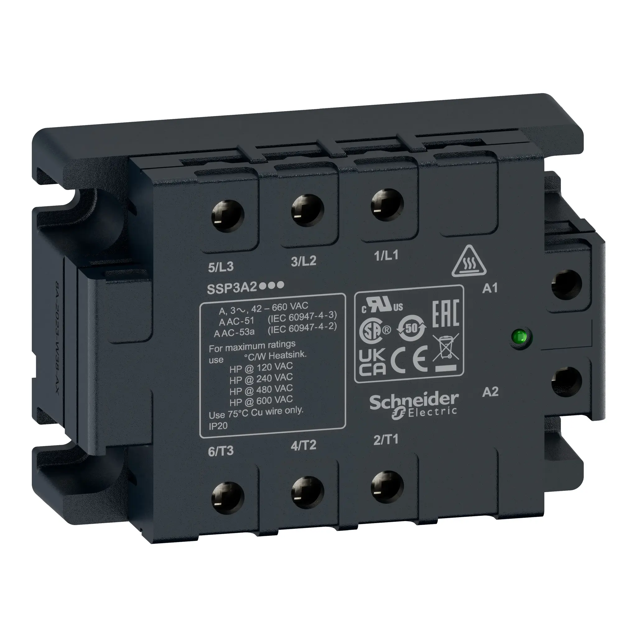 Schneider Electric Harmony Relay Panel Halbleiterausgang, 3PNO 530 V ac 32V dc / 25 A